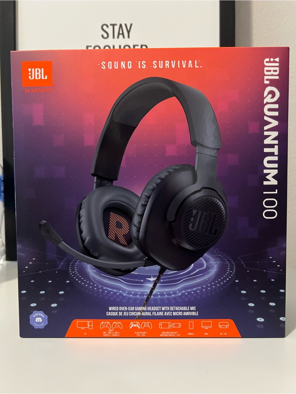 JBL Quantum 100 Gaming headset for all consoles